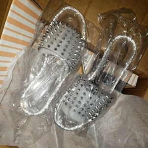 Clear Spiked Sandals